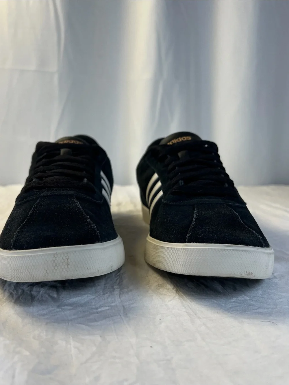 Adidas Neo Courtset Women’s sz11 Black Suede Sneakers AC7029 Y2K 90’s Skateboard